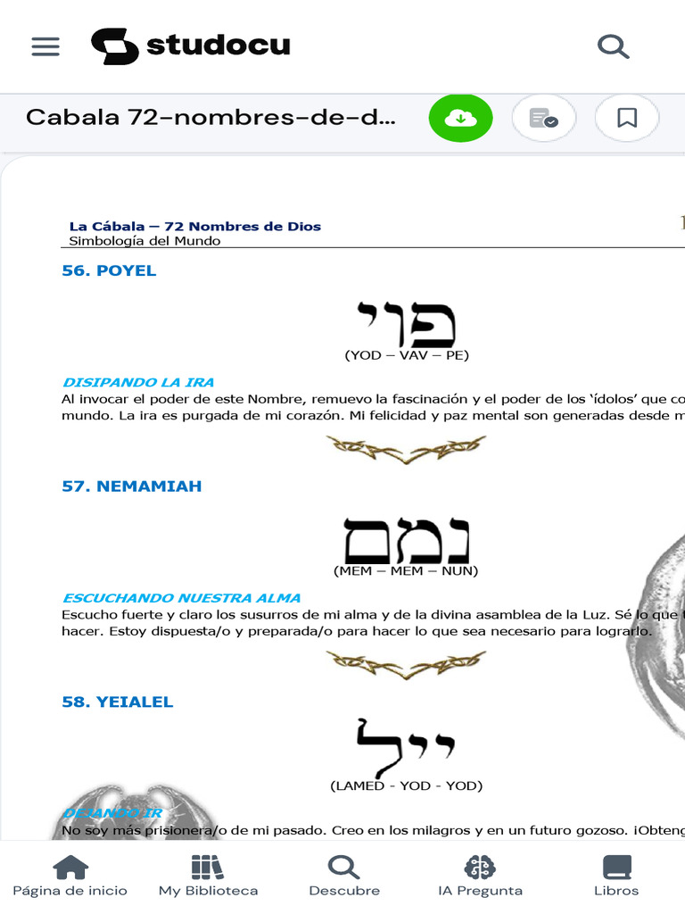 Simbología de la Cábala y sus Nombres | PDF