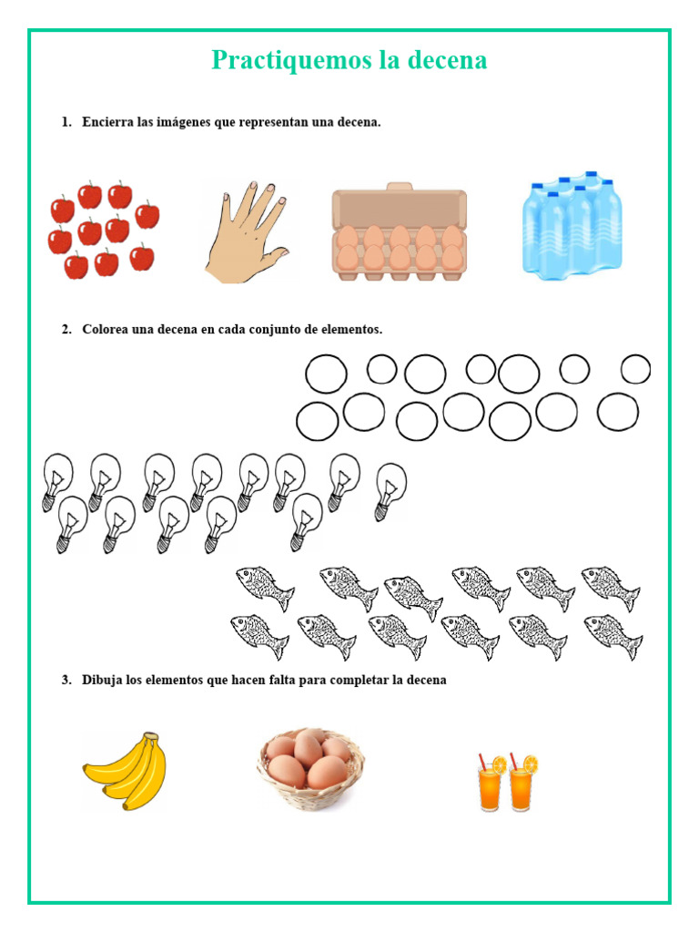 Practiquemos La Decena | PDF | Hogar, jardinería y bricolaje