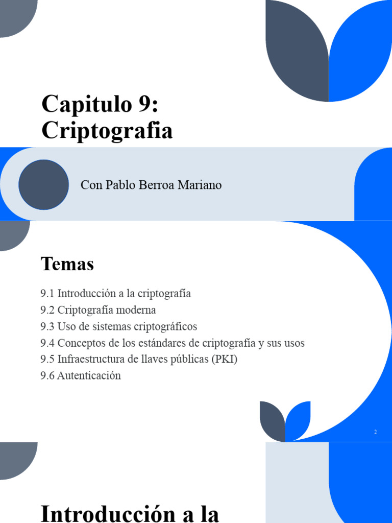 Capitulo 9 Criptografia Pdf Autenticación Criptografía