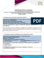 Guía para el desarrollo del componente práctico- Unidad 2 - Fase 3 - Componente práctico - Práctica educativa y pedagógica