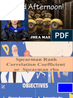 Spearman Rank Rho