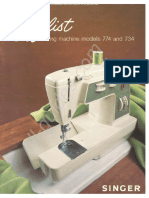 Singer Stylist 774 Sewing Machine Instruction Manual