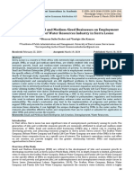 The Impact of Small and Medium-Sized Businesses on Employment Prospects: Case of Water Resources Industry in Sierra Leone