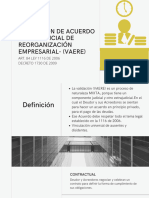 Validación de Acuerdo Extrajudicial de Reorganización Empresarial - (Vaere)