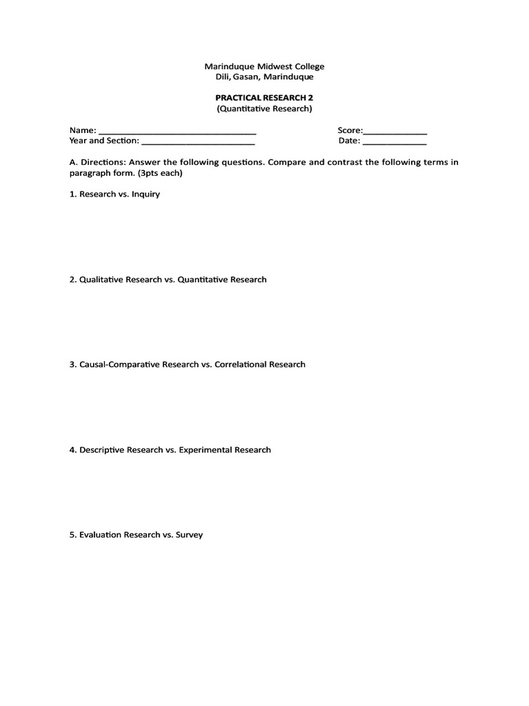 Practical Research 2 Guide | PDF | Science & Mathematics