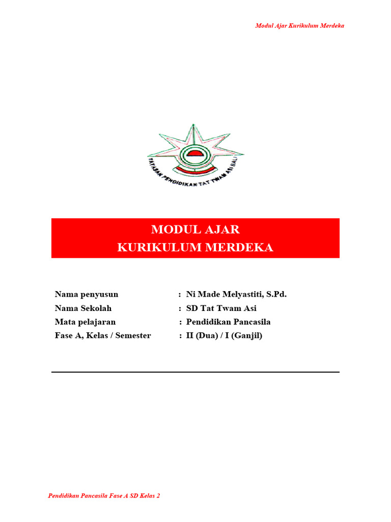 Modul Ajar Pendidikan Pancasila Semester Ganjil (1) Bab 1 Dan Bab 2 ...