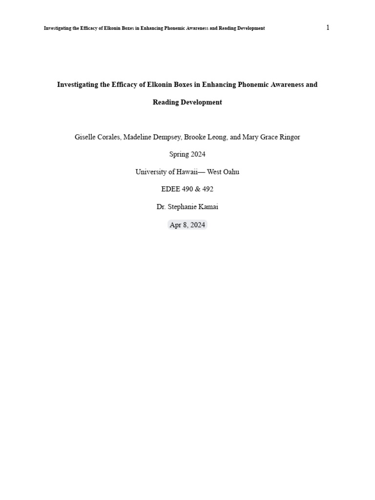 spring 2024 lesson study google docs PDF Phonics Learning