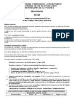 Sujet Secr Taire Administratif Ep02 - Questions R Ponse Courte - Session 2023 155510