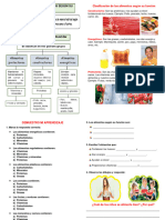 Ficha Clasificamos Los Alimentos Según Su Función