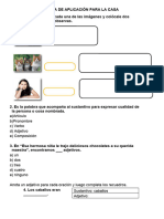 Ficha de Aplicación Los Adjetivos