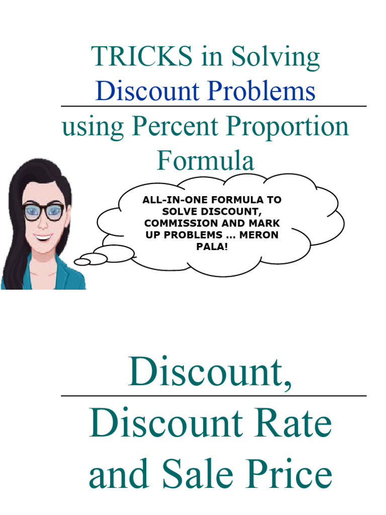 Discount, Discount Rate and Sale Price | PDF