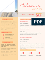 Curriculum CV Hoja de vida Resume Profesional Elegante Minimalista Beige