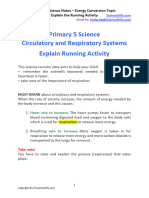 P5 Science - Circulatory and Respiratory Systems - Explain Running Activity