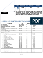 3 Costing For Health and Safety Management Per Annum