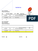 Travel Order Form