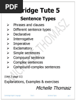 Cambridge Tute 5 - Sentence Types