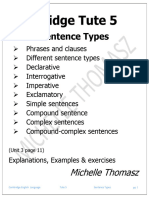 Cambridge Tute 5 - Sentence Types