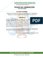 Certificado de No Jurisdicción - Rolando Huaman Coronado