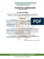 Certificado de Jurisdicción