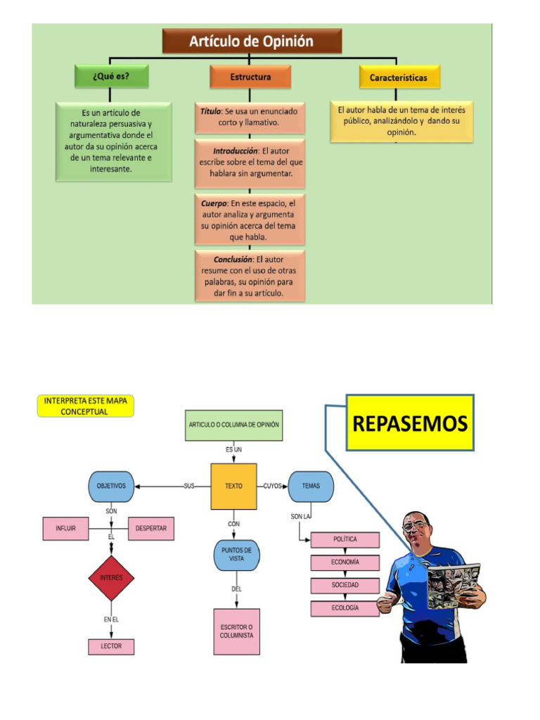 ORGANIZADOR VISUAL SOBRE EL ARTICULO DE OPINION | PDF