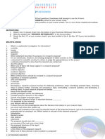 Research Methodology Questionnaires 215L