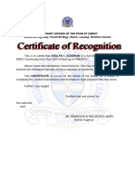 Certificate of Emloyment