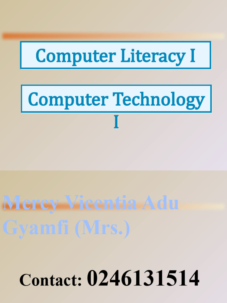 Introduction to Computer Literacy | PDF | Personal Computers | Internet