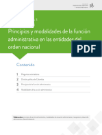 Principios y modalidades de la función Administrativa en las entidades del Orden Nacional