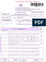 English - 100 Marks Answer Sheet Karnataka