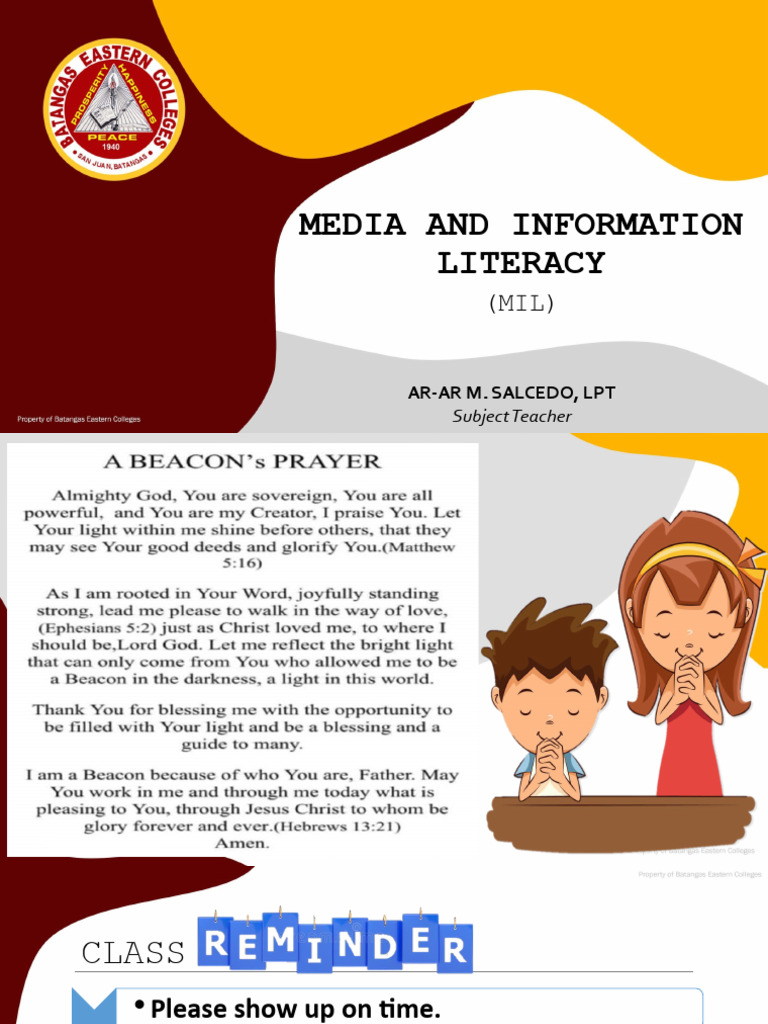 Understanding Media and Information Literacy | PDF | Mass Media ...
