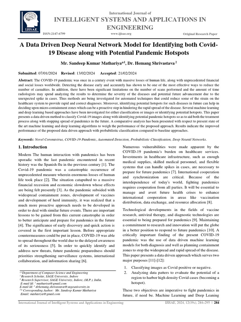 Deep Learning for COVID-19 Detection and Hotspots | PDF | Sensitivity ...
