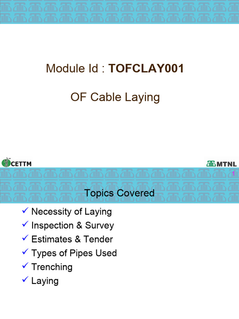 OF Cable Laying Process Guide | PDF | Trench | Pipe (Fluid Conveyance)