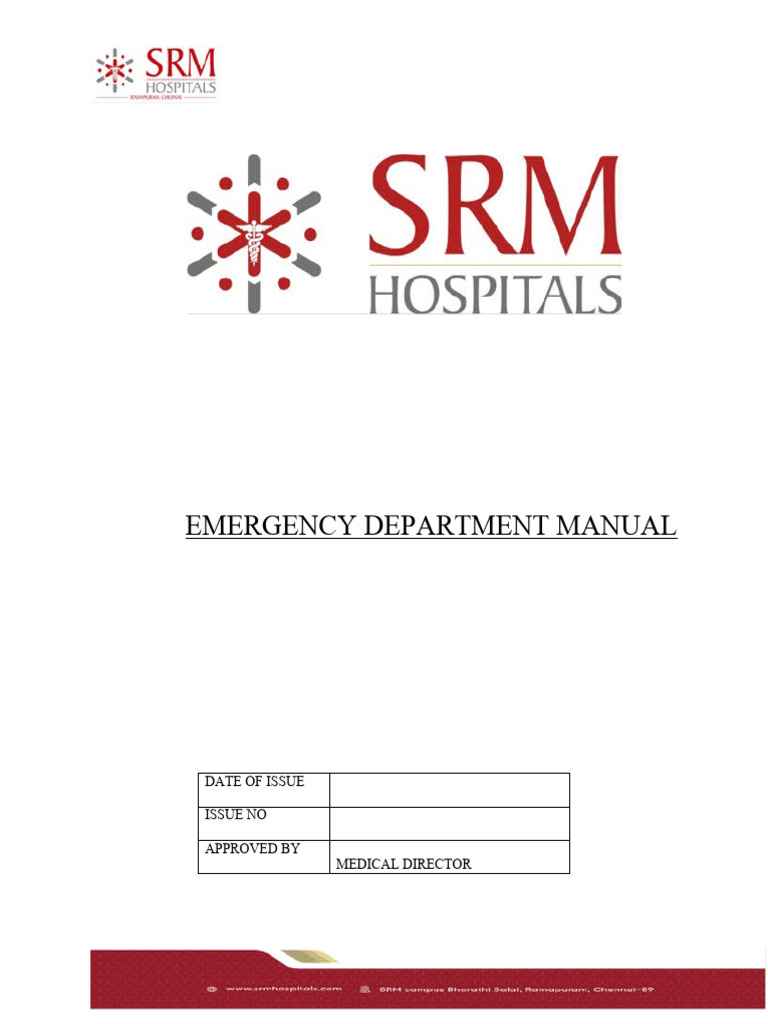 Emergency Department Policies Manual | PDF | Emergency Department ...