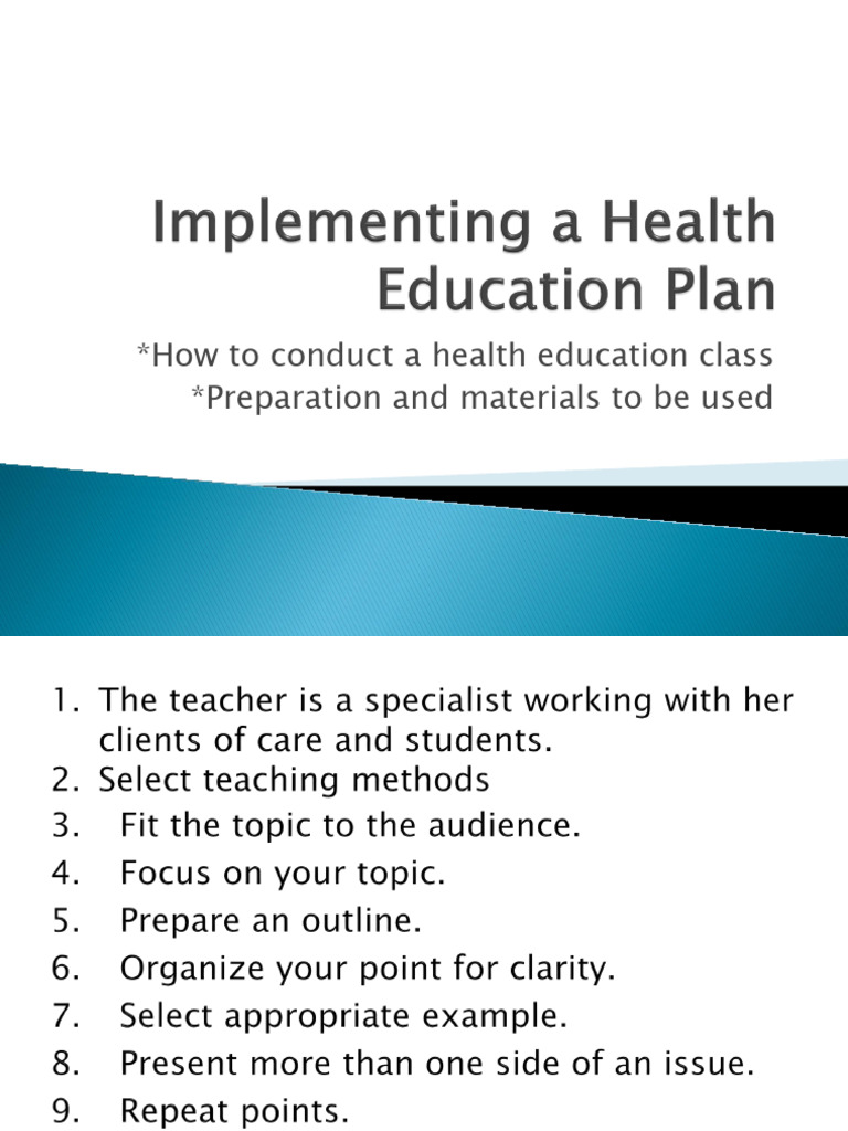 Health Education Class Strategies Guide | PDF | Evidence Based Medicine ...