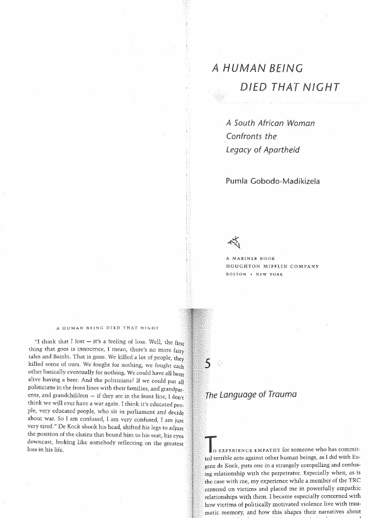 A Human Being Died That Night | PDF