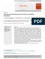 Ablación Percutánea de Tumores Renales: Resultados A Largo Plazo