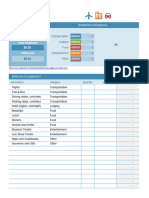 Travel Budget Template