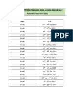 2. Week 1&2 schedule 2023-2024