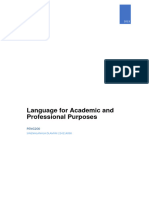 Language For Academic and Professional Purposes