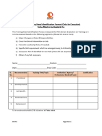 Critical Training Need Identification Format