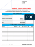 Energy Isolation - Energization Work Permit - ES v1 2023.10.21