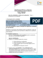 1 Guia de actividades y Rúbrica de evaluación Paso 1 - Percepción de la Evaluación.