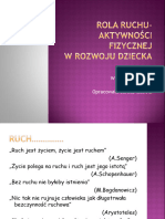 Rola Ruchu - Aktywnosci Fizycznej W Rozwoju Dziecka