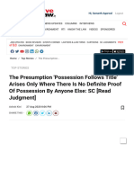 2-The Presumption 'Possession Follows Title' Arises Only Where There Is No Definite Proof of Possession by Anyone Else - SC (Read Judgment)