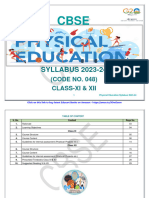 2023-24 CBSE Class 12 P. Ed. Syllabus