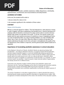 Values of Art Education