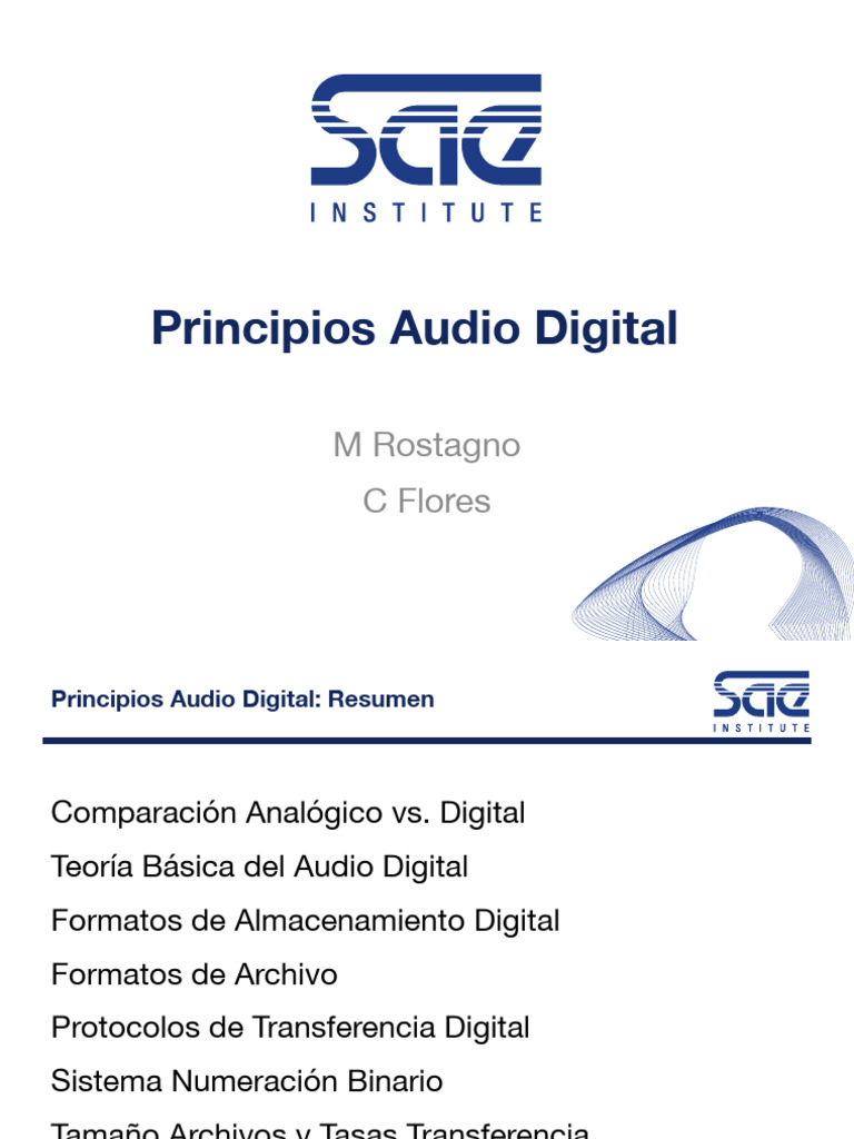 Principios Audio Digital | PDF | Audio digital | Poco