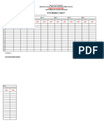 SFP Attendance Sheet Form - RF & MF