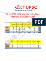 Targetupsc Cse Prelims 2021 Gs Paper Analysis & Answer Key Set C