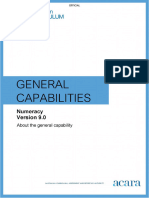 ACARA General Capabilities Numeracy